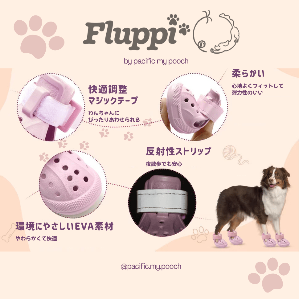 ãFluppiðŸ by Pacific My Poochãããããå®ãã¯ããã¯ã¹é¢šã·ã¥ãŒãº(ïŒåå
¥ãã»ãã) - Pacific & My Pooch
